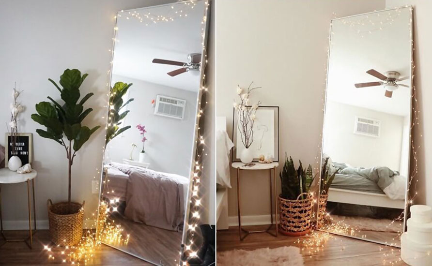 آینه قدی؛ مهم ترین عنصر برای ایجاد فضای فانتزی در اتاق خواب