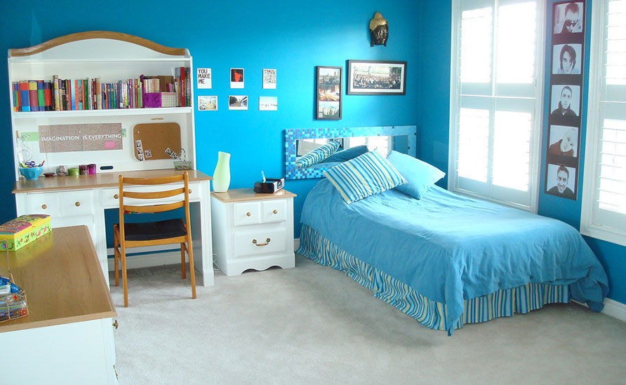 ایده چهارم؛ استفاده از رنگ آبی در اتاق دخترانه برای آرامش بیشتر 