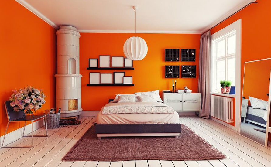 اتاق خواب نارنجی