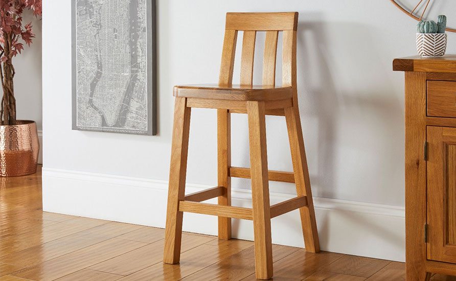 صندلی پایه بلند آشپزخانه چوبی